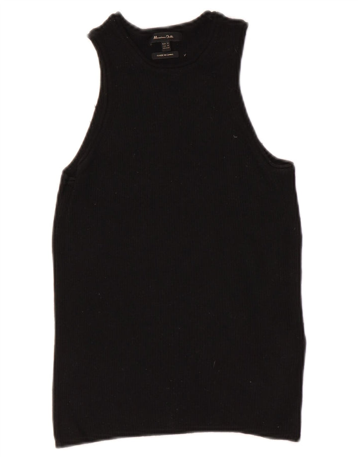 Colete feminino Massimo Dutti UK 4 XS lã preta