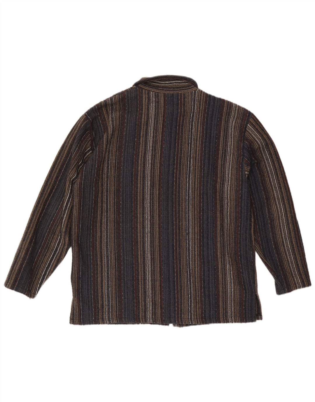 Camisa masculina vintage de flanela média acrílica multicolorida