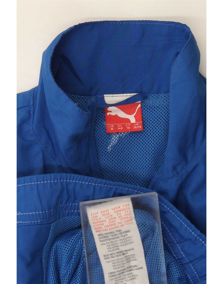 Jaqueta Puma Boys Graphic Tracksuit Top 9-10 Anos Azul Poliéster