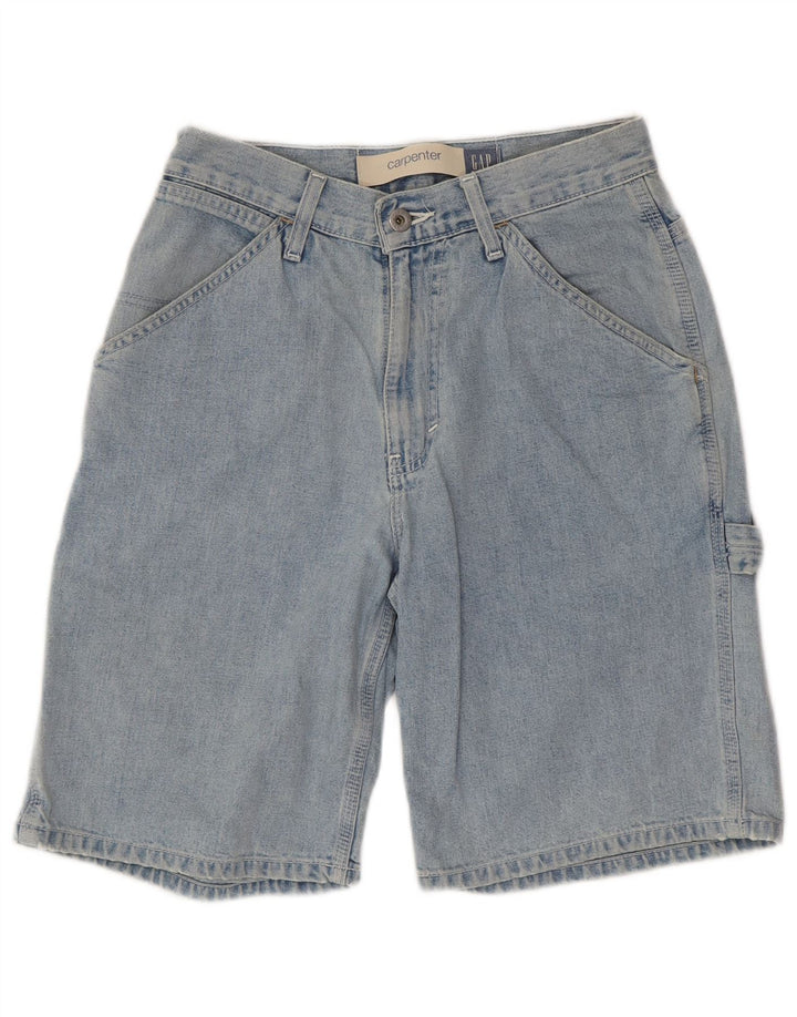 Shorts jeans Carpenter Cargo masculino GAP W28 pequeno algodão azul