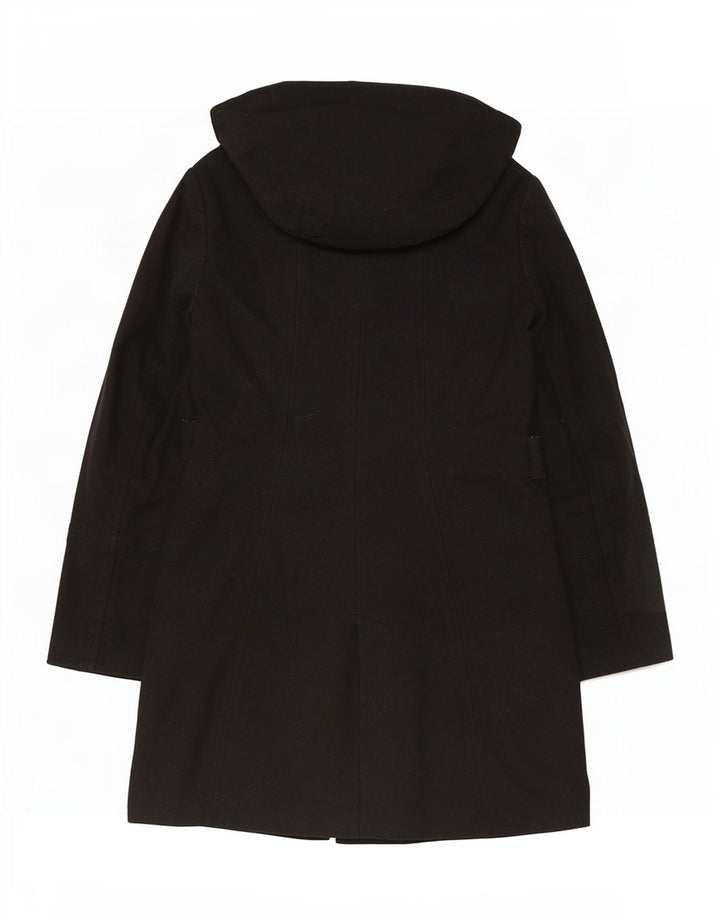 Casaco corta-vento feminino com capuz Zara UK 18 XL preto poliéster
