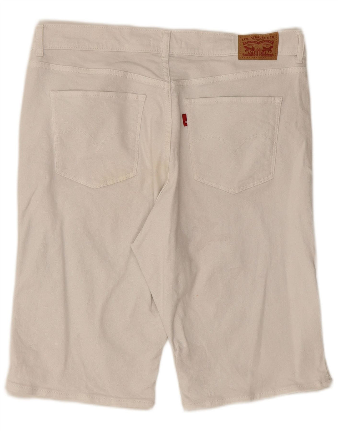 Bermuda jeans masculina LEVI'S W32 algodão branco médio