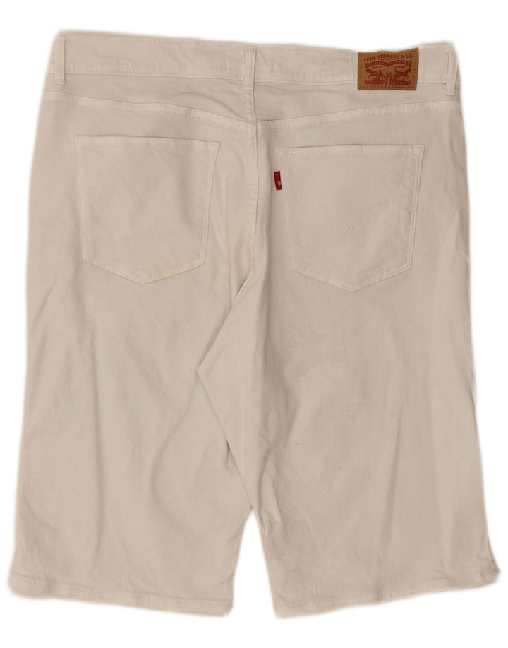 Bermuda jeans masculina LEVI'S W32 algodão branco médio