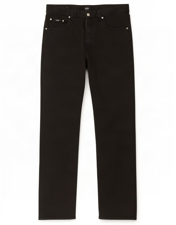 Hugo Boss Masculino Arkansas Straight Jeans W36 L34 Algodão Preto