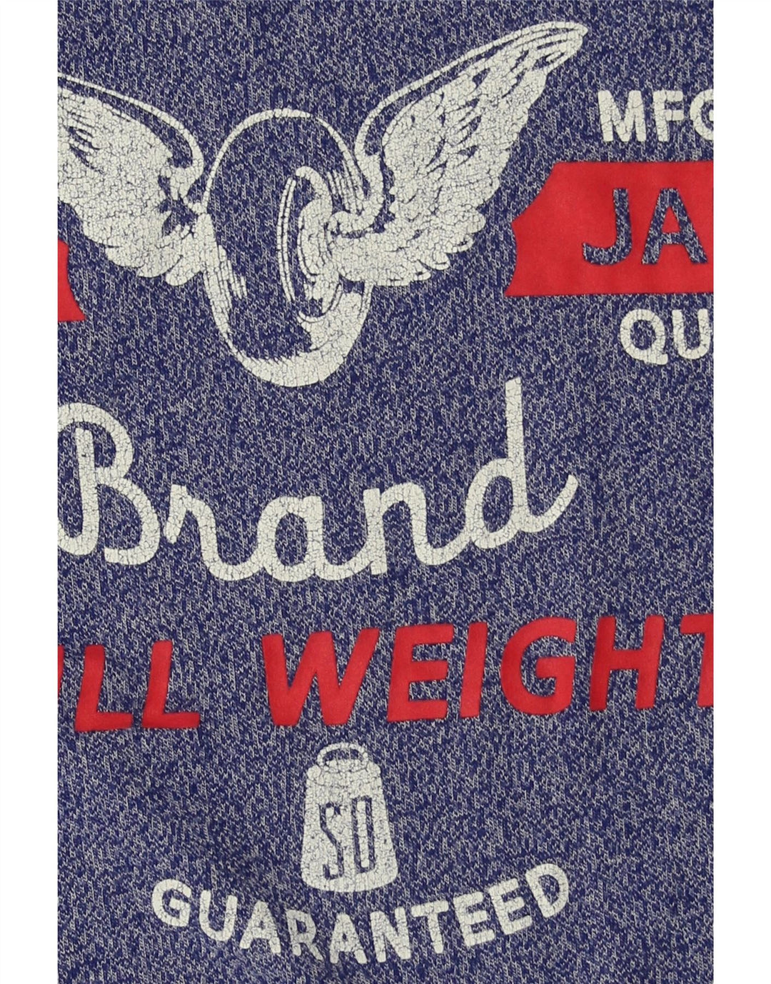 Camiseta masculina SUPERDRY com estampa gráfica grande algodão manchado azul