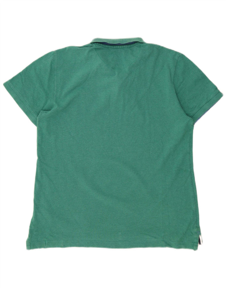 Camisa polo masculina WHITE STUFF grande algodão verde