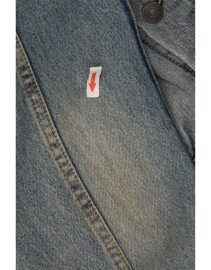 Jaqueta jeans masculina Levi's UK 42 XL azul algodão