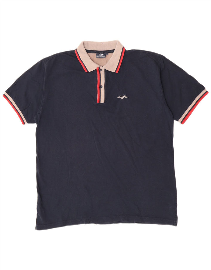 Camisa polo masculina Lotto XL azul marinho listrada