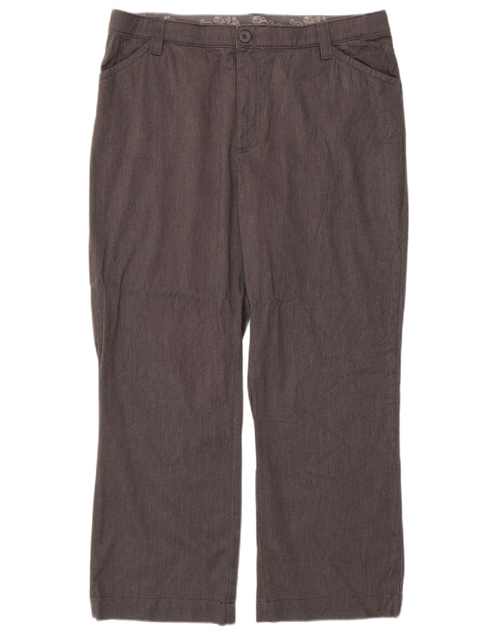 LEE Calça feminina casual reta de cintura alta US 18 2XL W38 L29 cinza