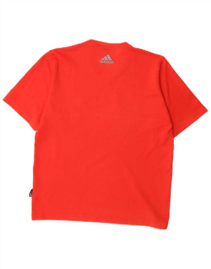 Adidas Masculino Climalite Camiseta Top UK 40/42 Médio Vermelho Poliéster