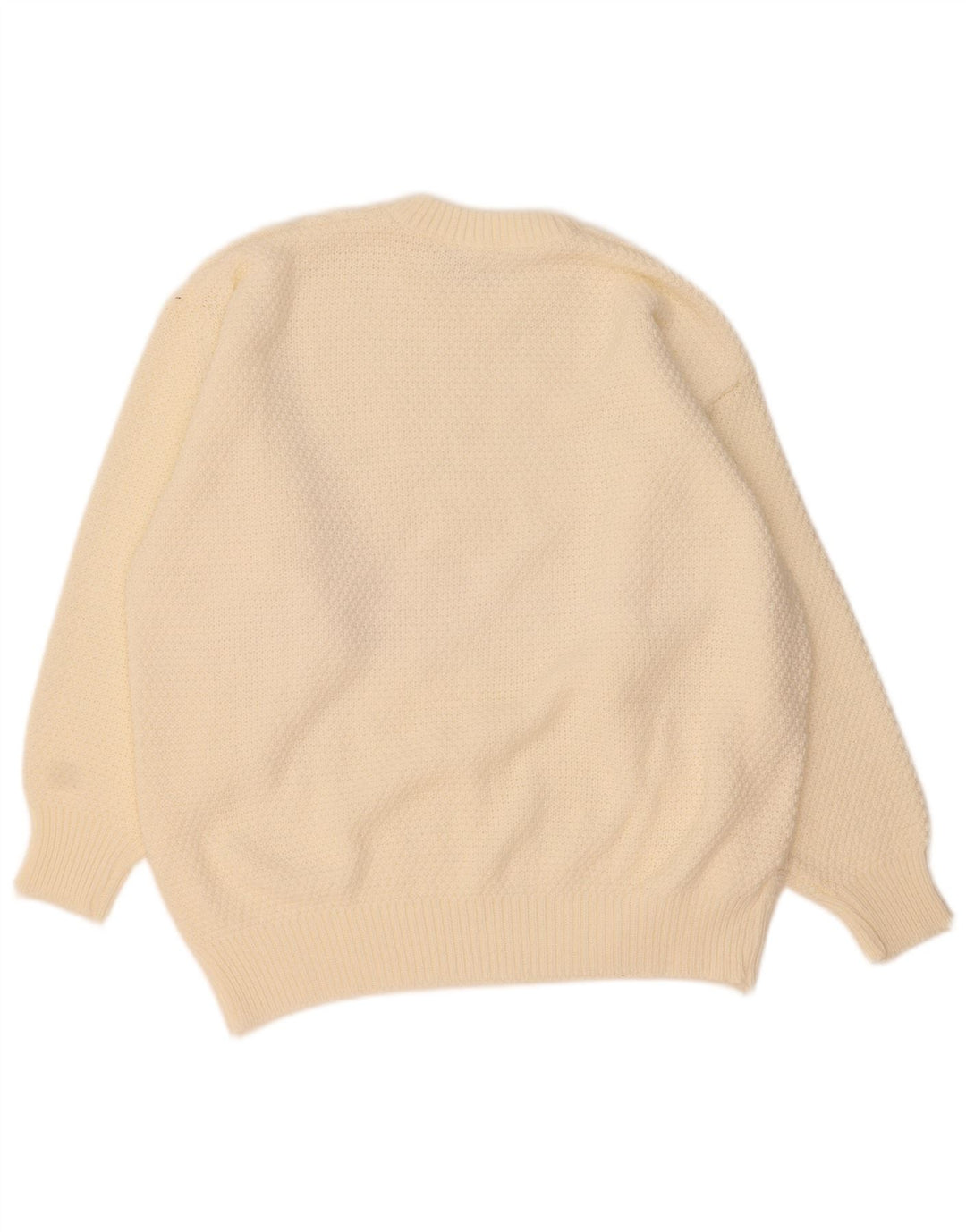 Suéter masculino VINTAGE com gola redonda XL off white
