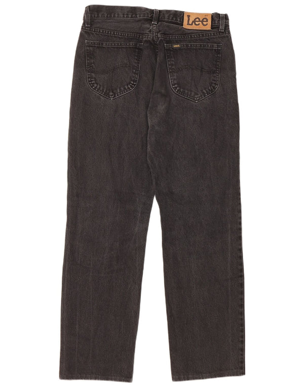 Lee Mens Chicago Straight Jeans W34 L29 Algodão Preto