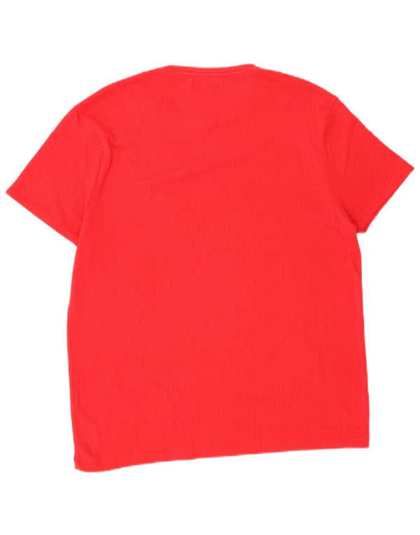 Camiseta masculina Zara Top grande vermelho