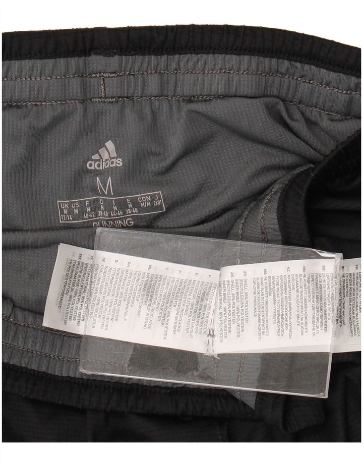 Shorts esportivos gráficos femininos Adidas UK 12/14 médio preto poliéster