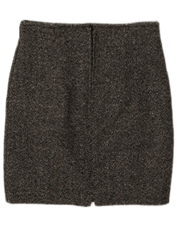 Minissaia feminina vintage W28 cinza médio