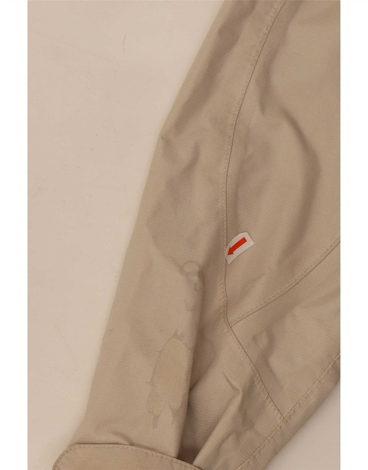 Jaqueta de chuva feminina com capuz grande The North Face Reino Unido 10 pequena bege nylon