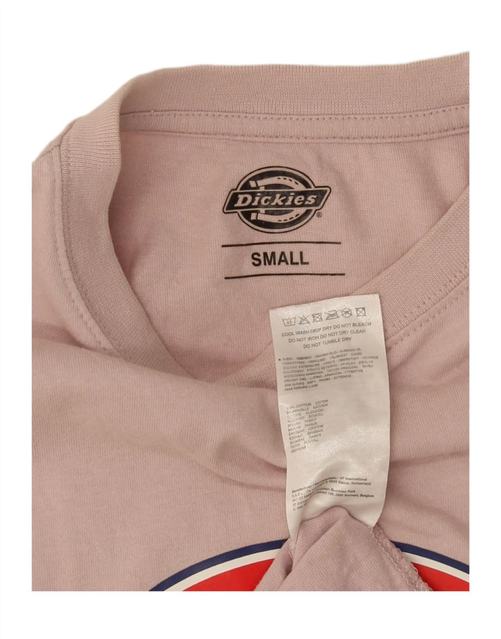 Camiseta gráfica masculina Dickies top pequeno algodão rosa