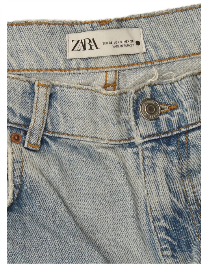 Calça Jeans Solta Feminina Zara EU 38 Pequeno W28 L26 Azul