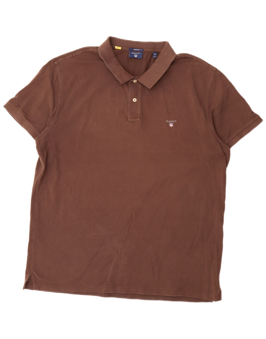 Camisa polo masculina Gant Regular Fit 3XL algodão marrom