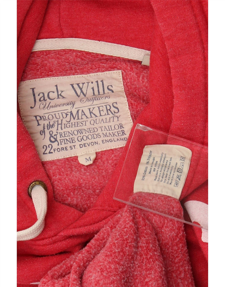 Jack Wills moletom com capuz masculino gráfico médio algodão rosa