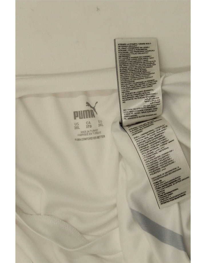 Camiseta masculina Puma Deutshland Graphic Top 3XL poliéster branco