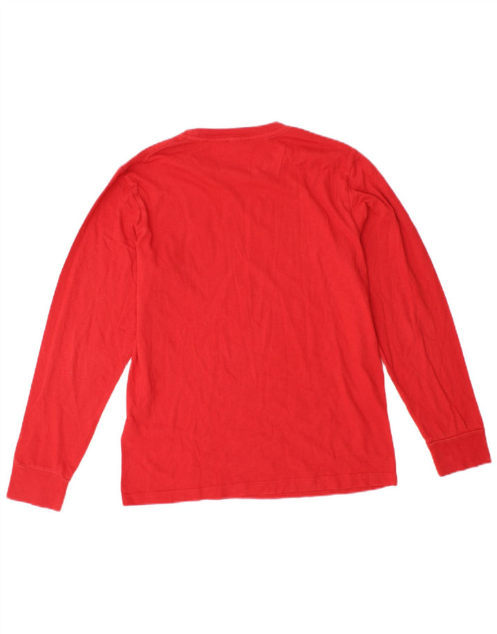 DIESEL Boys Graphic Top manga comprida 11-12 anos algodão vermelho