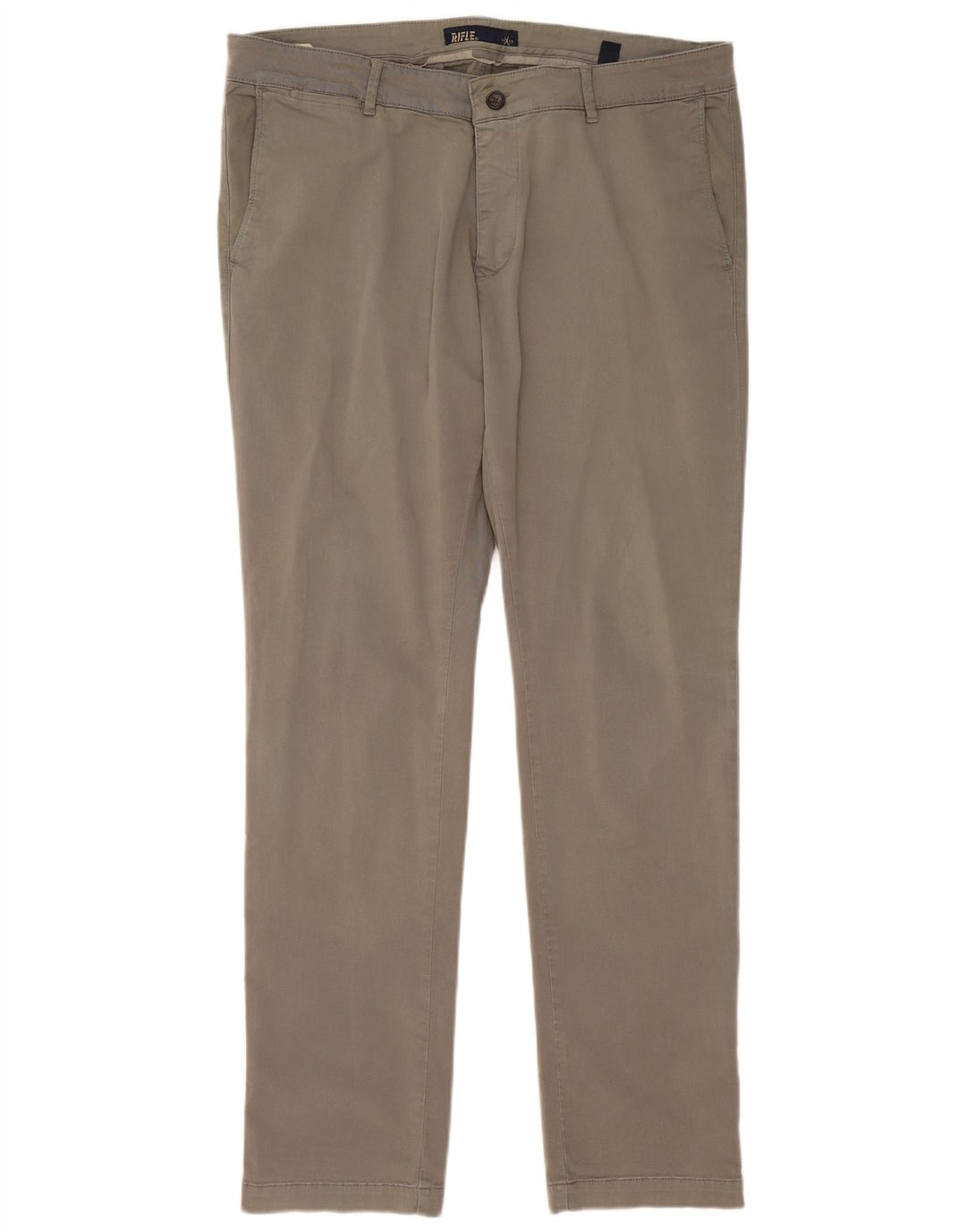 Calça Chino Masculina Slim RIFLE W38 L33 Algodão Cinza