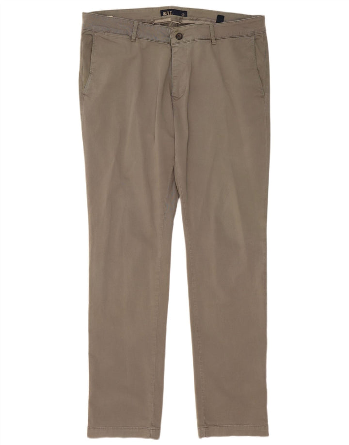 Calça Chino Masculina Slim RIFLE W38 L33 Algodão Cinza