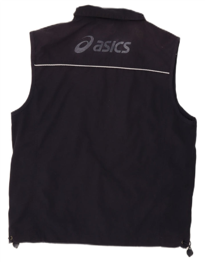 Asics Mens Graphic Utility Gilet UK 38 Médio Azul Marinho Poliéster