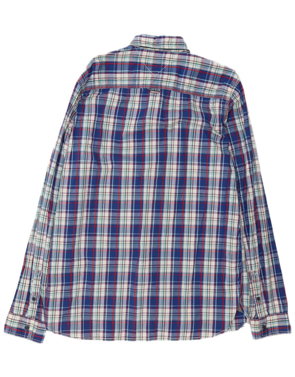 Camisa masculina Tommy Hilfiger 2XL algodão xadrez azul