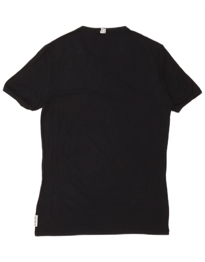Camiseta masculina Bikkembergs Top UK 38 Médio Preto Modal