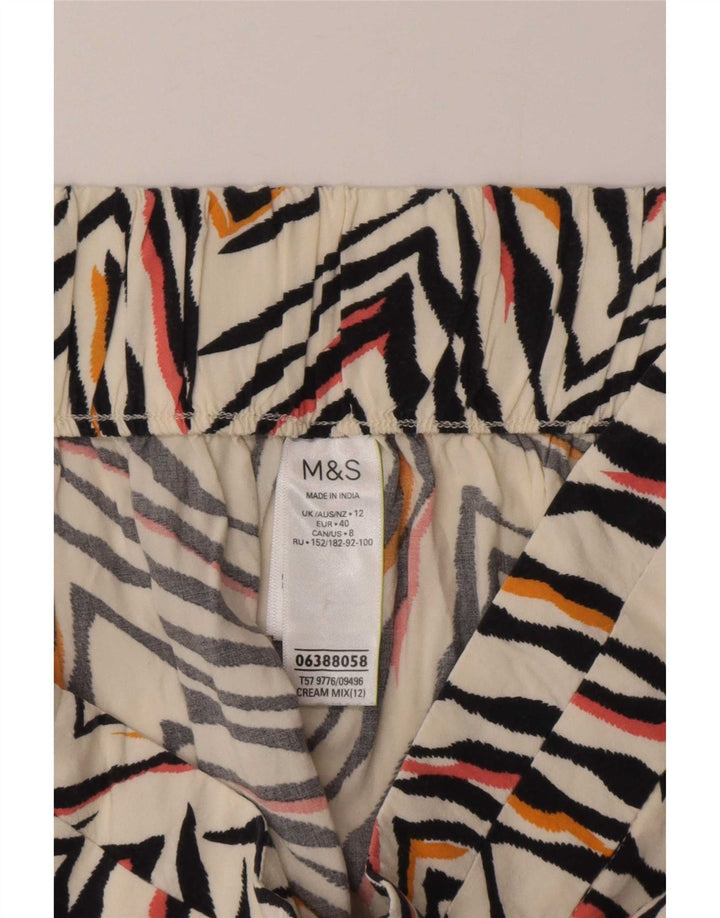 Shorts casuais femininos Marks & Spencer UK 12 médio W30 branco