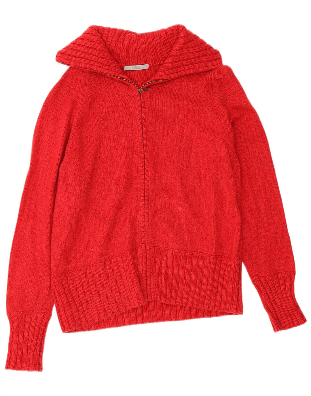 Suéter cardigã feminino Marks & Spencer Reino Unido 16 grande algodão vermelho