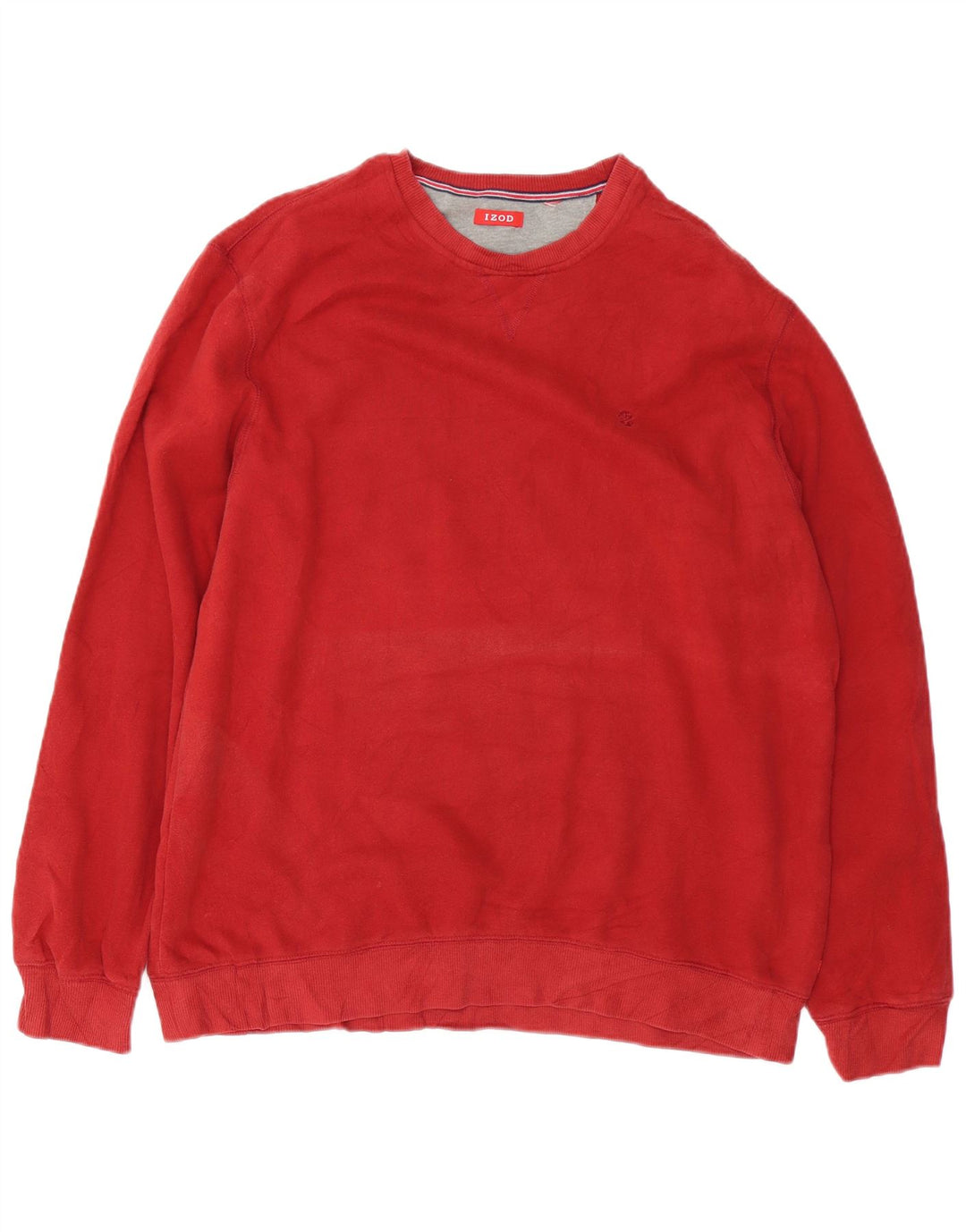Izod moletom masculino jumper grande algodão vermelho