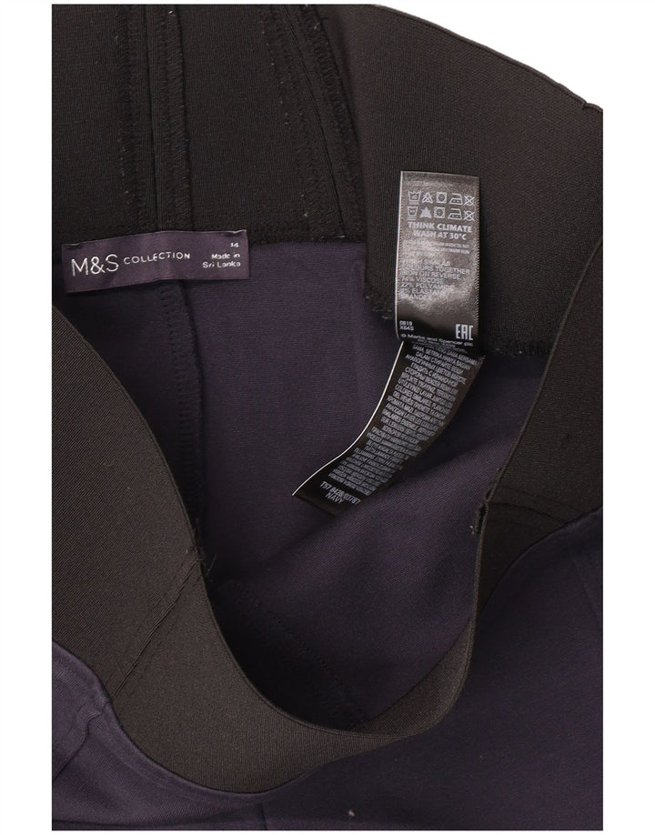 Leggings femininas Marks & Spencer Reino Unido 14 viscose azul marinho médio