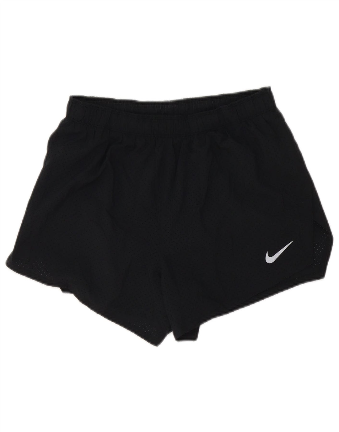 Shorts esportivos femininos Nike Dri Fit UK 12 poliéster preto médio