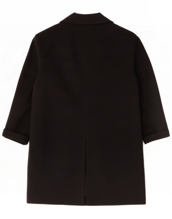 Sobretudo feminino superdimensionado Topshop Reino Unido 14 grande algodão preto