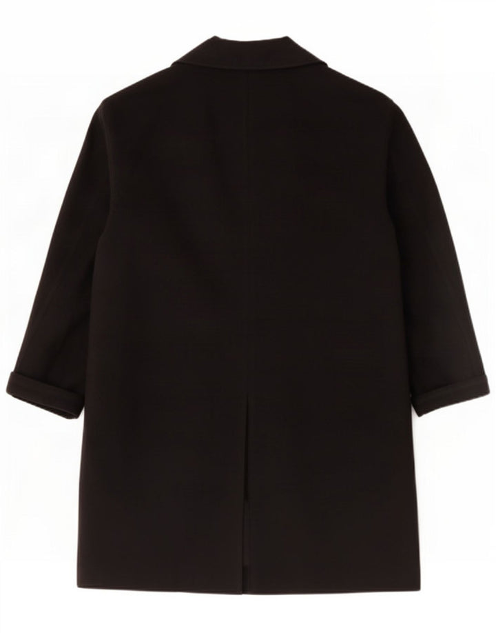 Sobretudo feminino superdimensionado Topshop Reino Unido 14 grande algodão preto
