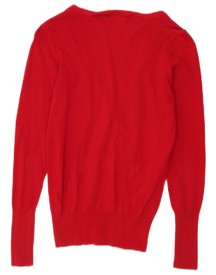 Suéter cardigã feminino Zara Reino Unido 10 pequeno vermelho