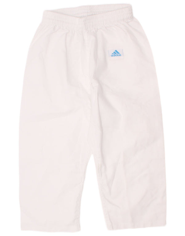 Calças de treino Adidas Boys Crop 7-8 anos branco poliéster