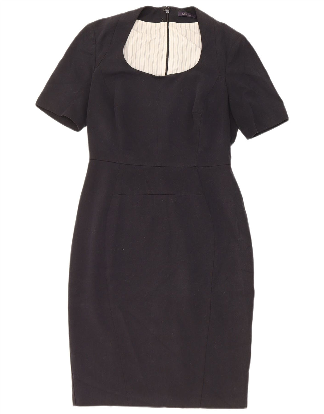 Vestido Bodycon feminino Marks & Spencer Reino Unido 10 pequeno poliéster preto