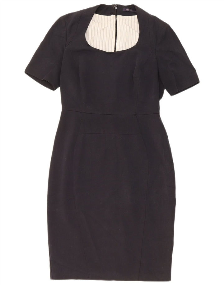 Vestido Bodycon feminino Marks & Spencer Reino Unido 10 pequeno poliéster preto
