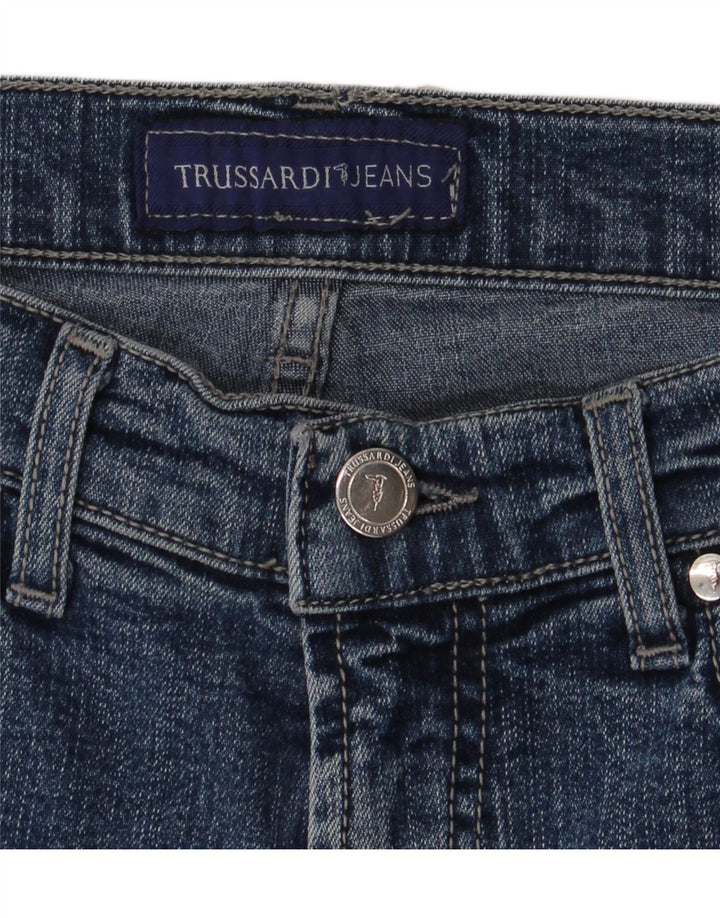 Jeans retos femininos Trussardi W28 L30 azul