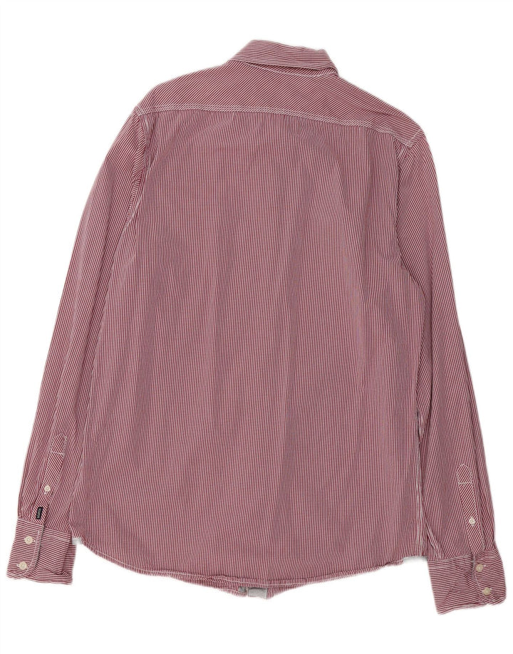SCOTCH & SODA Camisa masculina grande de algodão xadrez Borgonha