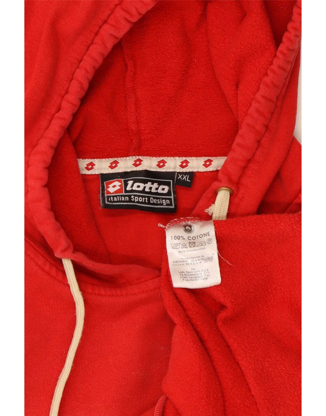 Lotto moletom com capuz gráfico masculino 2XL vermelho