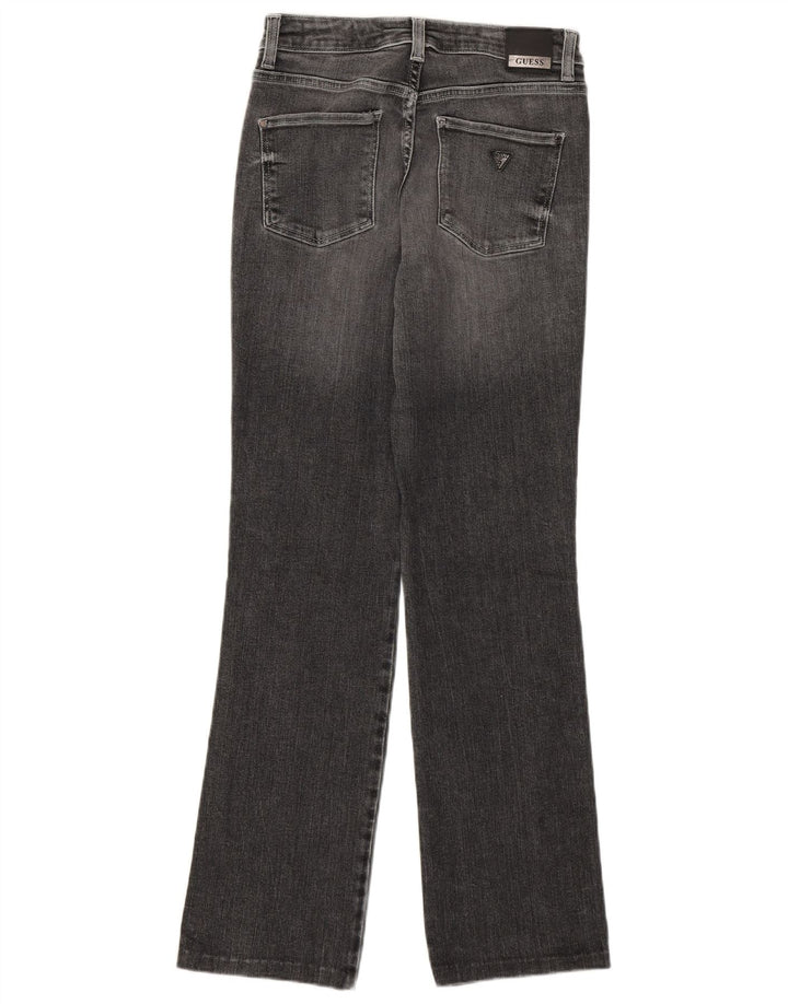 Jeans retos femininos de cintura média GUESS W27 L30 cinza