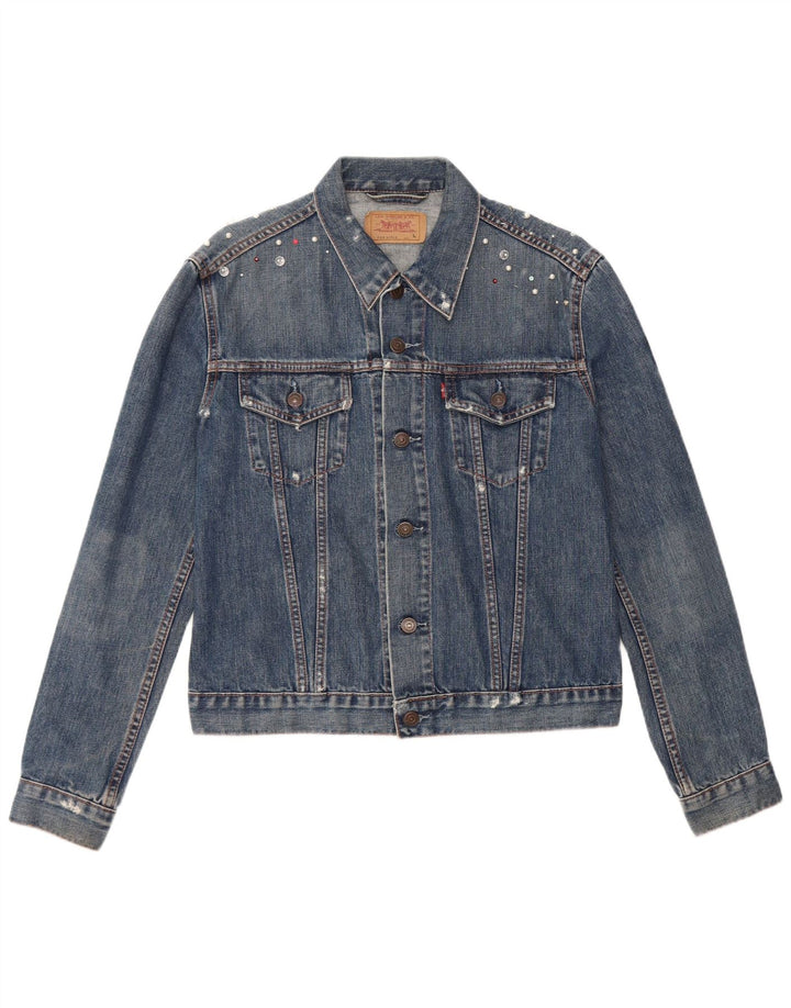 Jaqueta jeans feminina LEVI'S 11-12 anos grande algodão azul