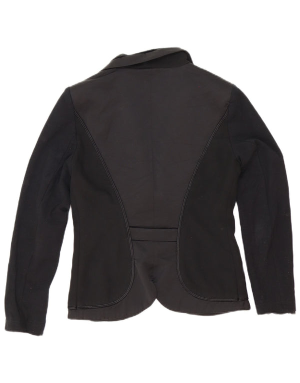 Jaqueta blazer feminina Roccobarocco com 2 botões IT 42 poliéster preto médio