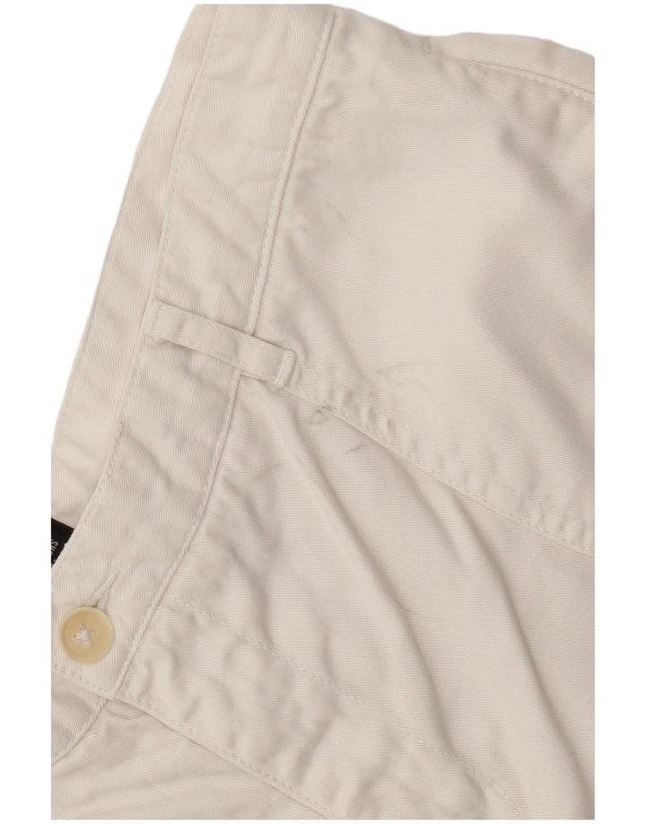 Shorts Chino feminino Calvin Klein US 6 médio W28 algodão branco