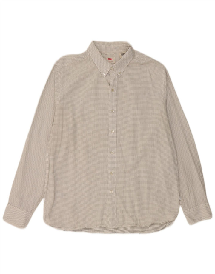 Camisa masculina Levi's grande algodão manchado branco